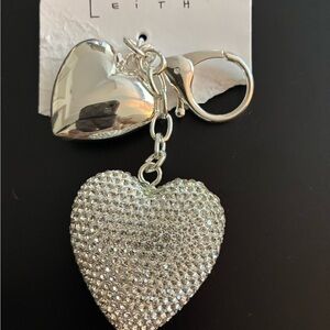 Leith Shimmering Silver Heart Key Holder